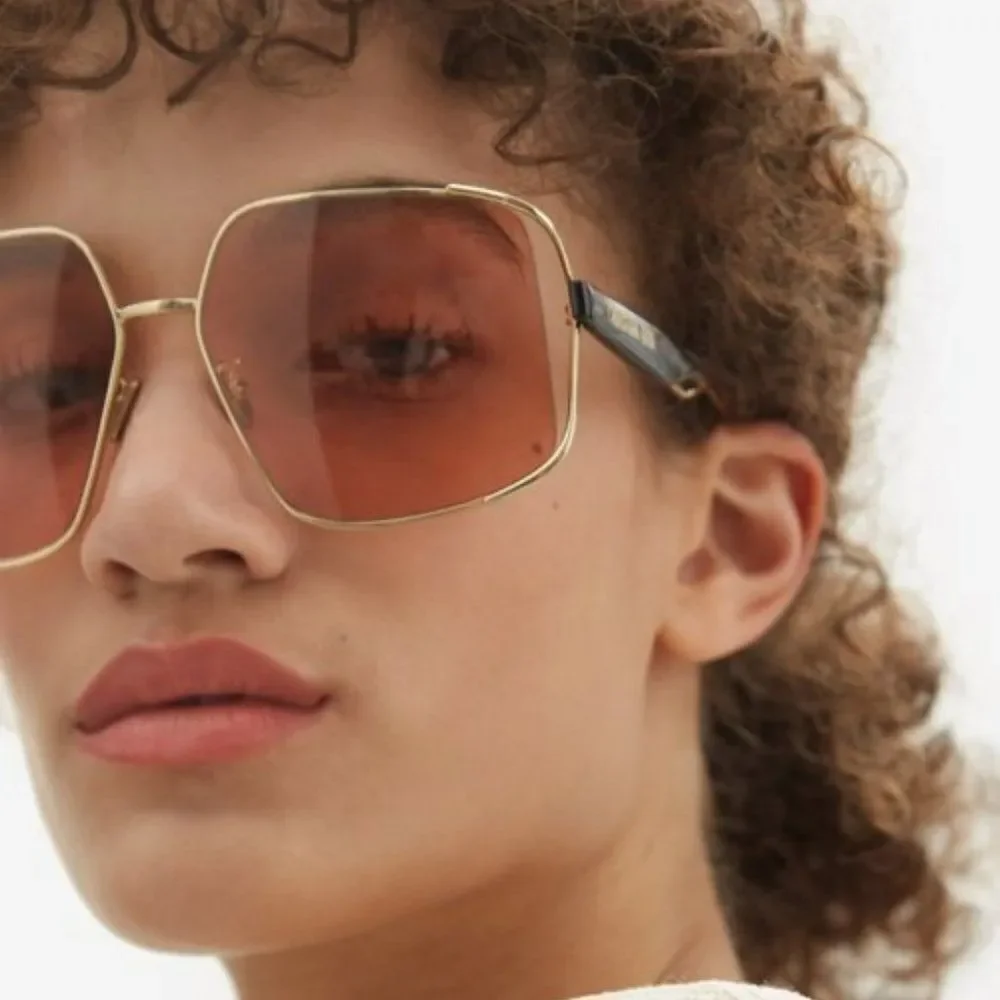 NEW Dior ARCHIDIOR S1U  B0E0 Gold Pink Women Oversized Square Sunglasses